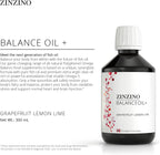 Zinzino BalanceOil+ Pomelo Limón Lima - Complemento de Aceite de Pescado con Aceite de Oliva Virgen Extra, Omega-3 (EPA+DHA), Polifenoles y Vitamina D3 (300 ml)
