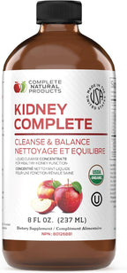 Complete Natural Products Kidney Complete - Líquido Orgánico de 240 ml con Vinagre de Manzana, Limón y Chanca Piedra