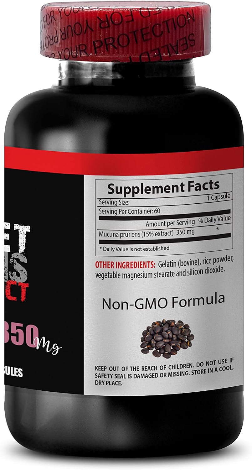 VIP VITAMINS Extracto de Mucuna Pruriens (Velvet Bean) - 120 Cápsulas