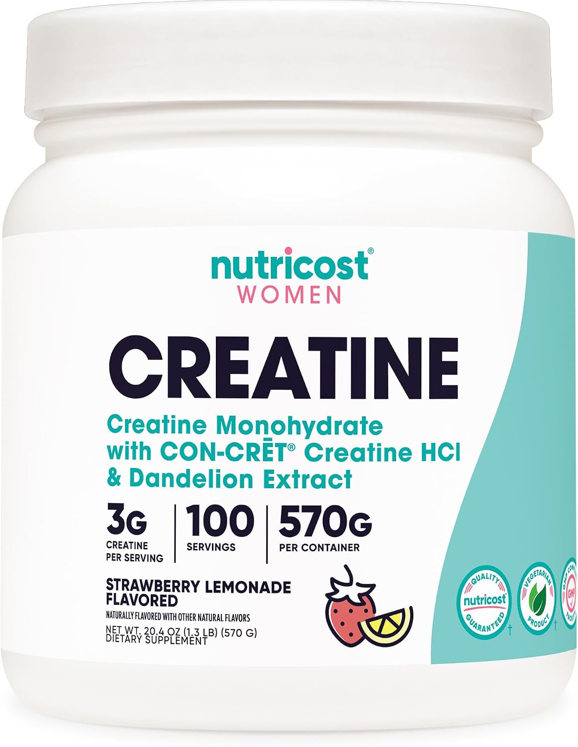 Nutricost Creatina Monohidrato en Polvo Micronizada, Sabor Melocotón Mango, 50 Servicios - Vegana, Sin Gluten