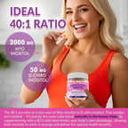 Gominolas de Myo-Inositol y D-Chiro Inositol con Omega-3, Folato, Vitamina D3, B12, Magnesio y Zinc - 60 Gominolas