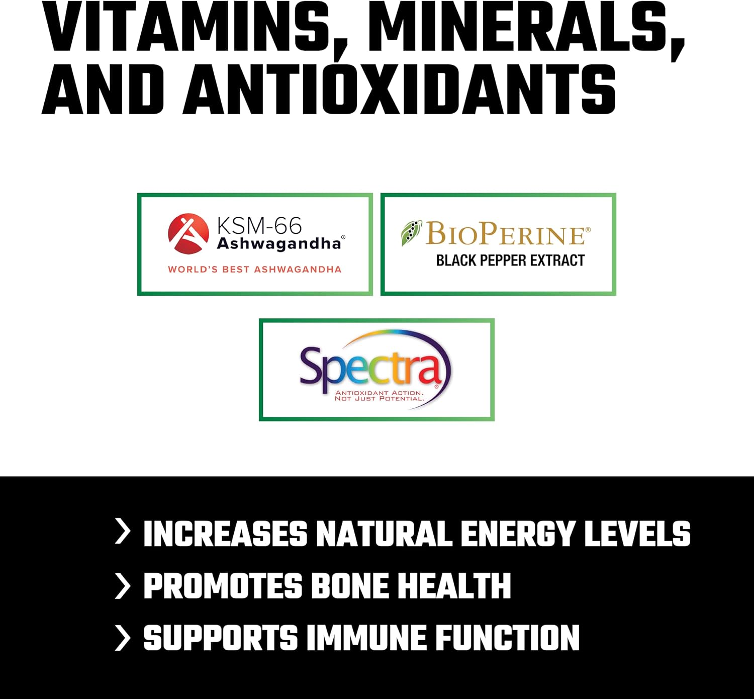 Axe & Sledge Multi Plus Multivitamin | 24 Vitaminas y Minerales Biodisponibles, Ashwagandha | Multivitamínico para Mujeres y Hombres | 90 Cápsulas, 30 Dosis