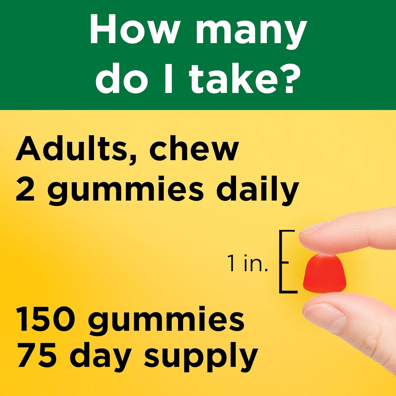 Nature Made Vitamina D3 5000 UI Gominolas Extra Strength, 150 Gominolas