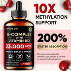 Venture Pal Complejo B en Gotas Líquidas con Metilcobalamina, Folato, Vitaminas B1-B7, Vitamina C, Colina e Inositol
