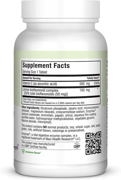 Maxi Health Max-C 500 - Vitamina C 500 mg con Bioflavonoides de Limón - 250 Comprimidos – Image 2