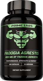 Prime Labs Fadogia Agrestis para Hombres - 600mg por Ración - 180 Cápsulas (90 Días)