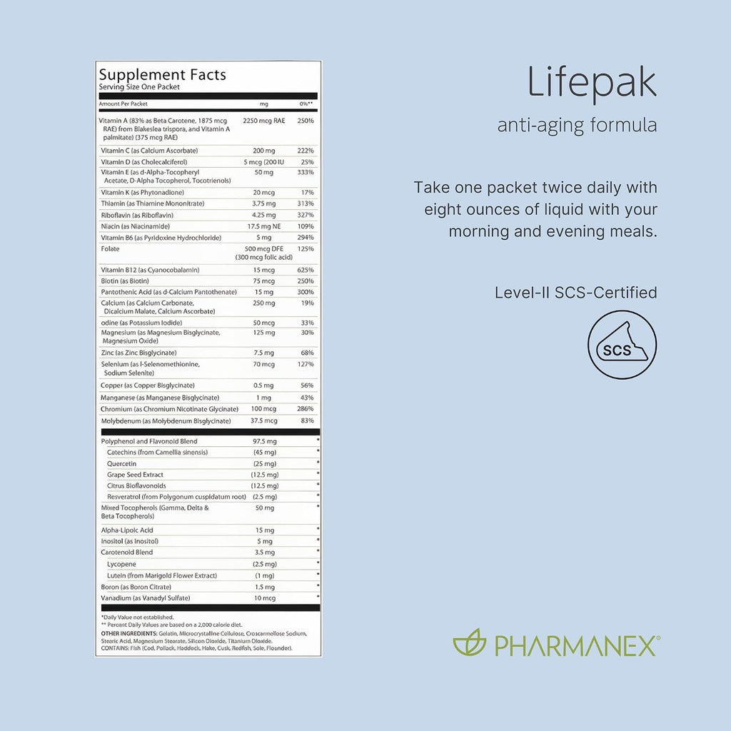 Pharmanex LifePak Advanced Nutritional Supplement for Adults - 60 sobres diarios