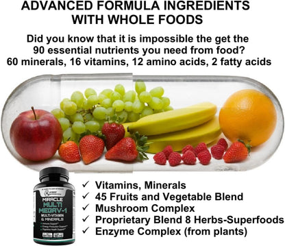 MEGAV-1 Multivitamínico, Superfood y – Probióticos y enzimas digestivas: una mezcla patentada que incluye – Image 8
