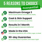 Omega 3 Fish Oil for Dogs & Cats - Aceite de Pescado con Aceite de Salmón Salvaje de Alaska - Suplemento Líquido con Omega 3 EPA+DHA