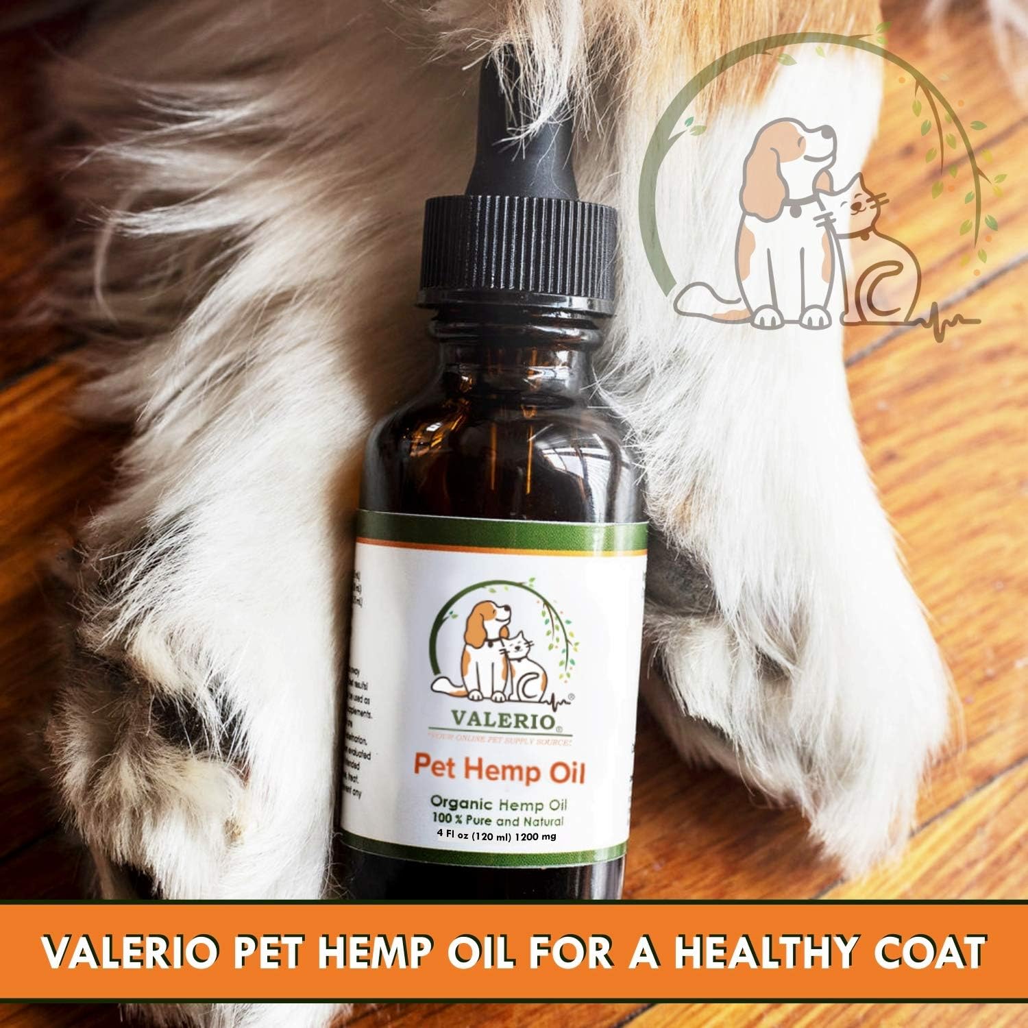 Valerio Pets Aceite de Cáñamo para Perros y Gatos - 118 ml