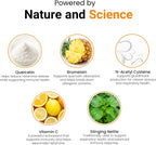 Alleviator Clear-ME SR Seasonal Allergy Relief and Immune Support | Quercetin, Bromelain, Stinging Nettles, NAC, and Vitamin C (40 Cápsulas)