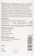 Doc Roy’s Daily Care Multivitamínico para Perros, 180 Comprimidos Masticables con 34 Vitaminas y Minerales Esenciales