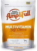 NutriSource AmpliFull Turkey Flavor Multivitamin Soft Chews para Perros, Suplemento Diario con Colostro Bovino, Vitaminas y Minerales Esenciales, 70 Chews (1 Pack)