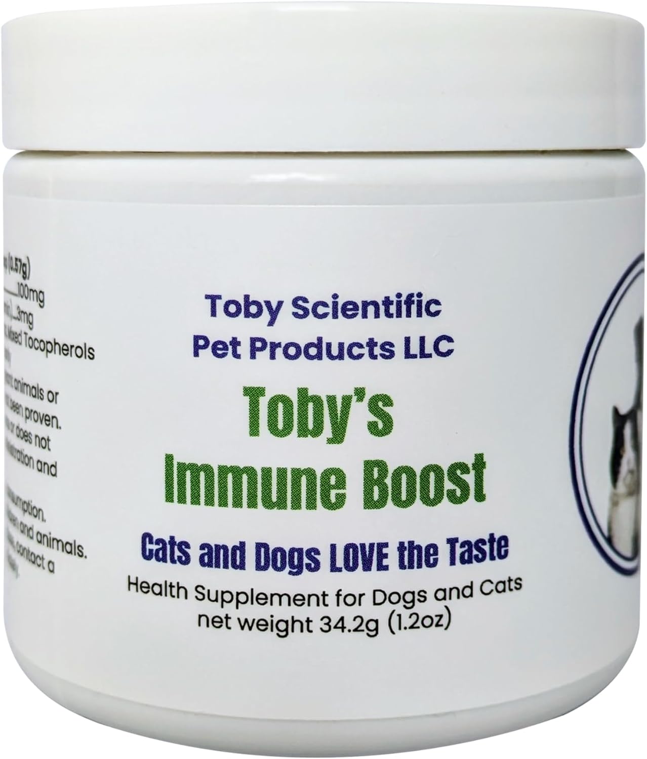 Toby's Immune Boost - Polvo de Metilcobalamina B12, D-Manosa y Levadura de Cerveza para Perros y Gatos