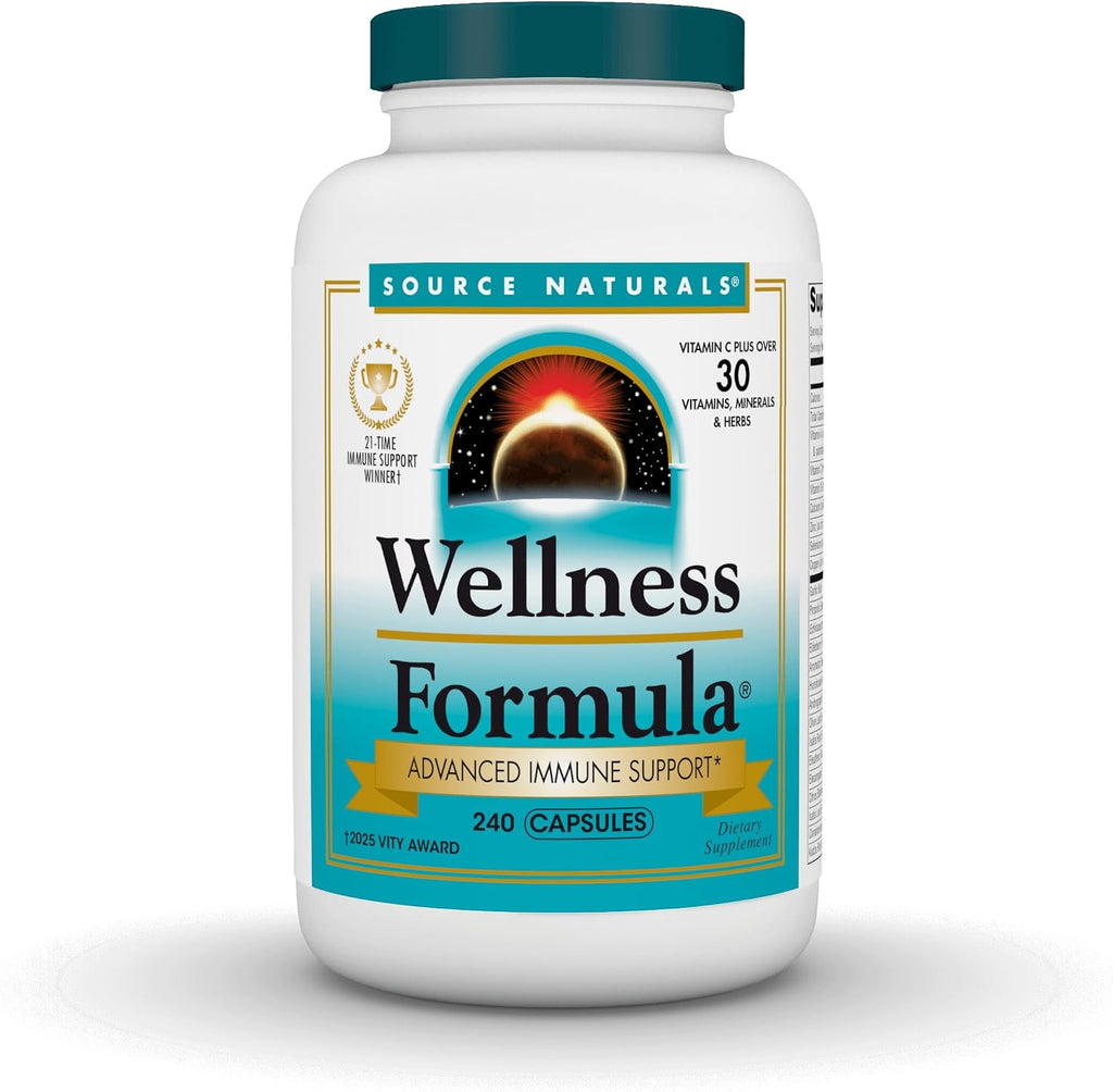 Source Naturals Wellness Formula – Fórmula de Defensa Inmunitaria Avanzada – 240 Cápsulas