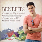 Garden of Life Organics Multivitamínico para Hombres con Apoyo a la Próstata, B12 y Vitaminas – Multivitamínico Diario Vegano, No-GMO, Orgánico Certificado, 60 Comprimidos