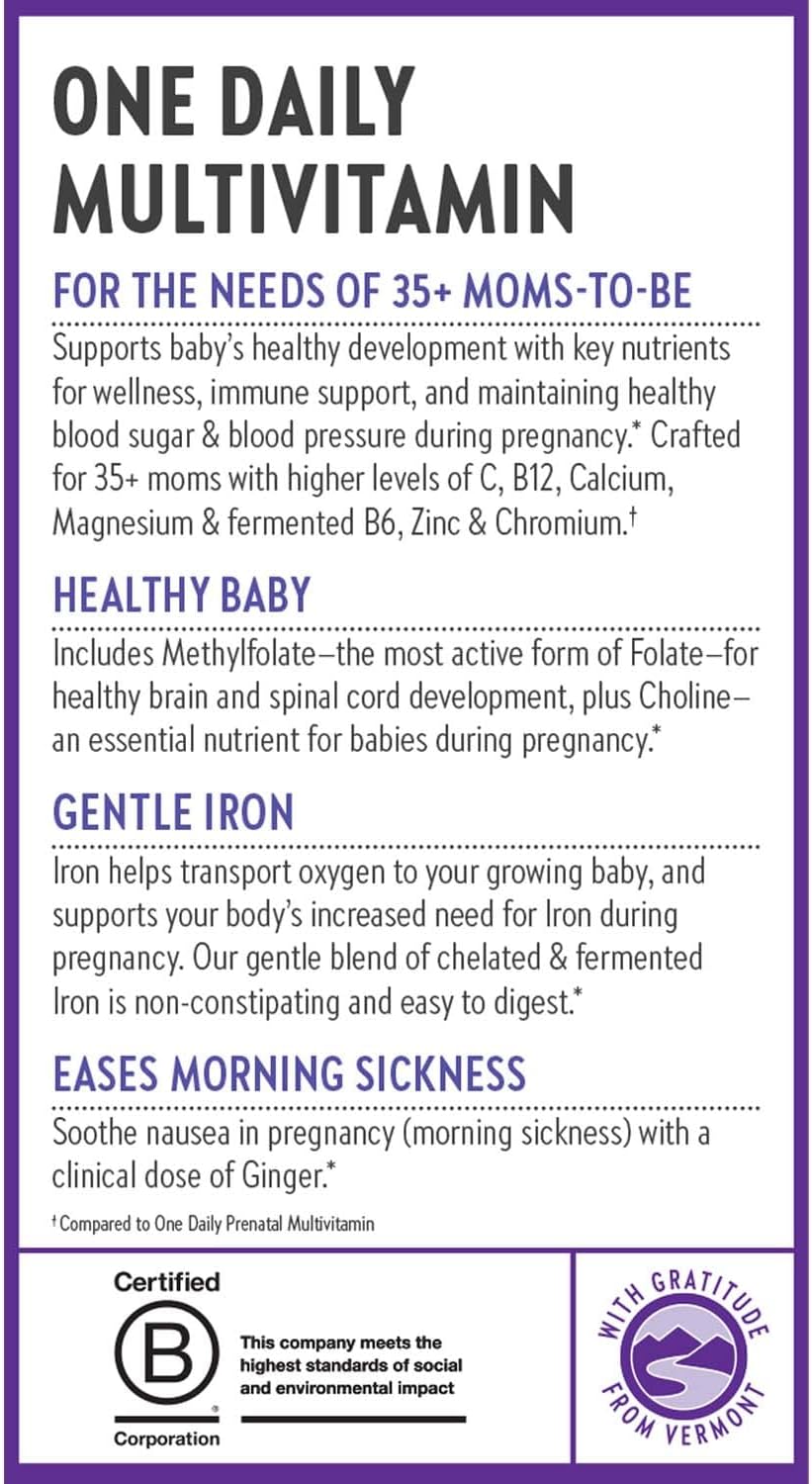 New Chapter Vitaminas Prenatales para Mayores de 35 Años - 30 Comprimidos