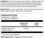 SOLARAY Hojas de Salvia - 570 mg, 100 Cápsulas Veganas