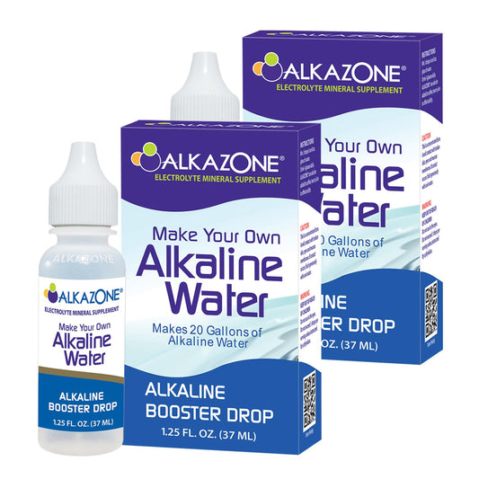 ALKAZONE Gotas Alcalinas - Potenciador de Agua Alcalina 1.25 oz (2 Paquetes)