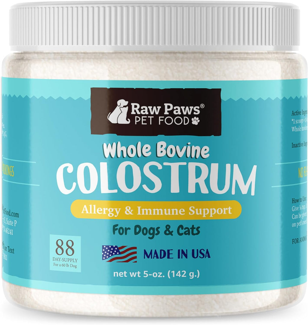 Raw Paws Bovine Colostrum para Perros y Gatos, 5 oz (141 g)