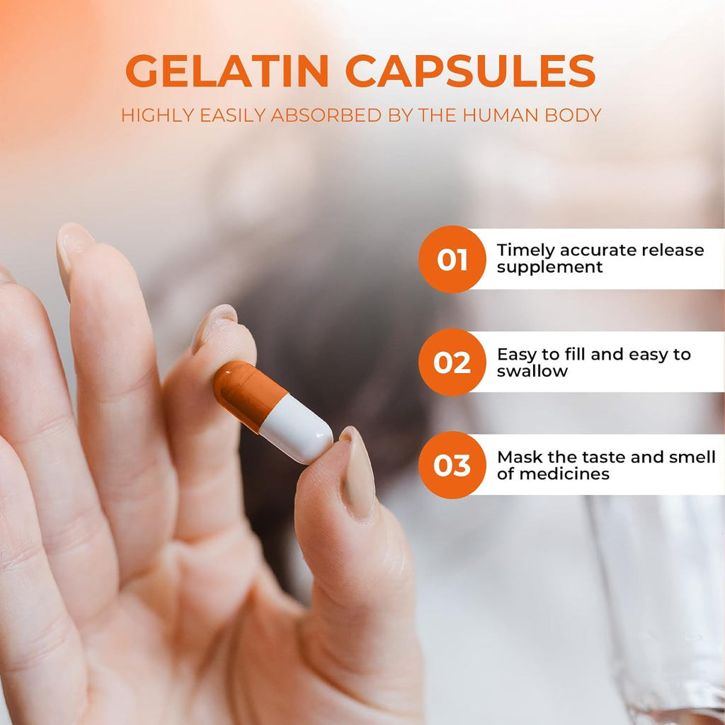 Cápsulas Vacías de Gelatina Tamaño 5 (100 Unidades) - Angtai JN
