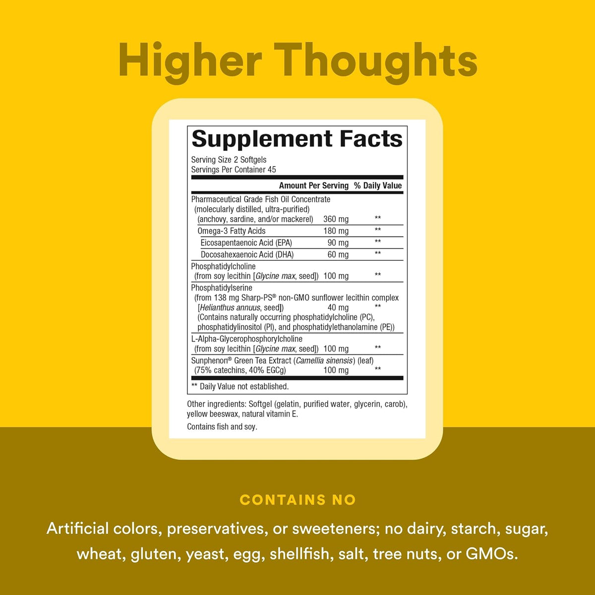 Natural Factors Higher Thoughts - 90 Cápsulas Blandas – Image 4