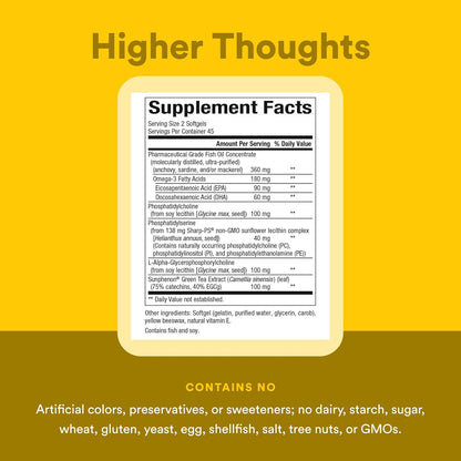 Natural Factors Higher Thoughts - 90 Cápsulas Blandas – Image 4
