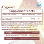 Nootropics Depot Apigenina Cápsulas | 200mg | 30 Unidades | >98% Pureza