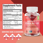 SUKU Appley Ever After Gummies – Vinagre de Manzana con B12 y Folato Metilados – Sin Azúcar, Vegano – 50 Gominolas