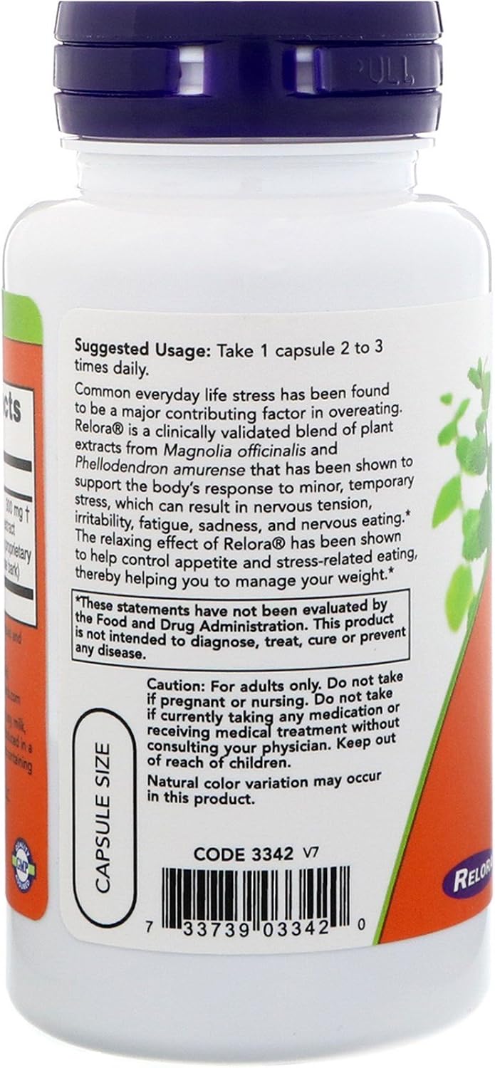 NOW Foods Relora, 300 mg, 60 Cápsulas Veganas