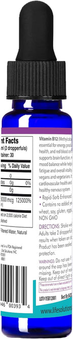 Life Solutions Vitamina B12 Metilcobalamina Líquida - 60 ml