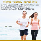 Premier Research Labs Complete B - Complejo de Vitaminas B para una Salud Óptima | Suplemento de Vitamina B con Biotina | 9 Vitaminas B Activas | para Hígado, Energía y Apoyo Cerebral - 60 Cápsulas