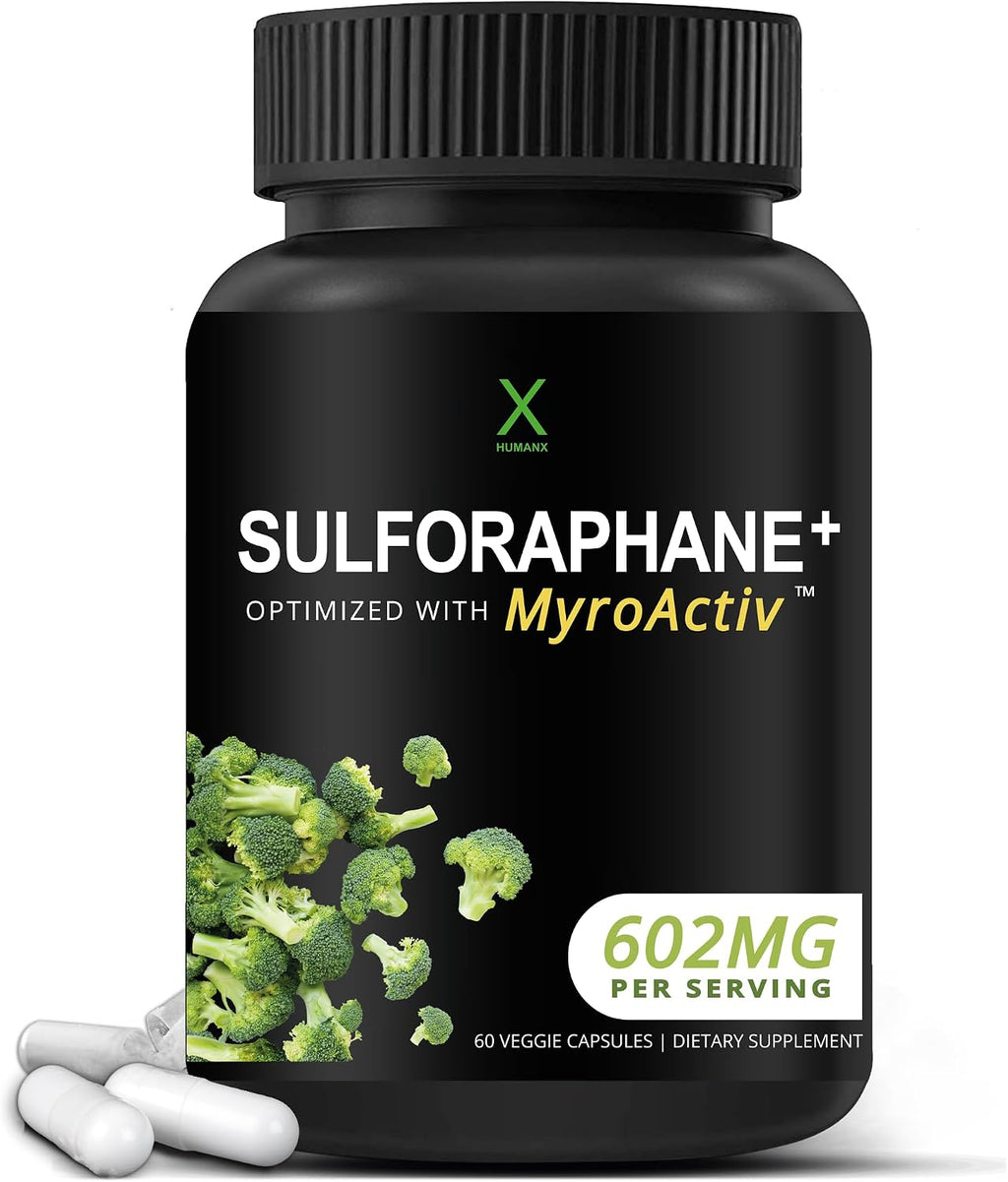 HUMANX Sulforafano+ 602mg - Suplemento de Brócoli y Moringa