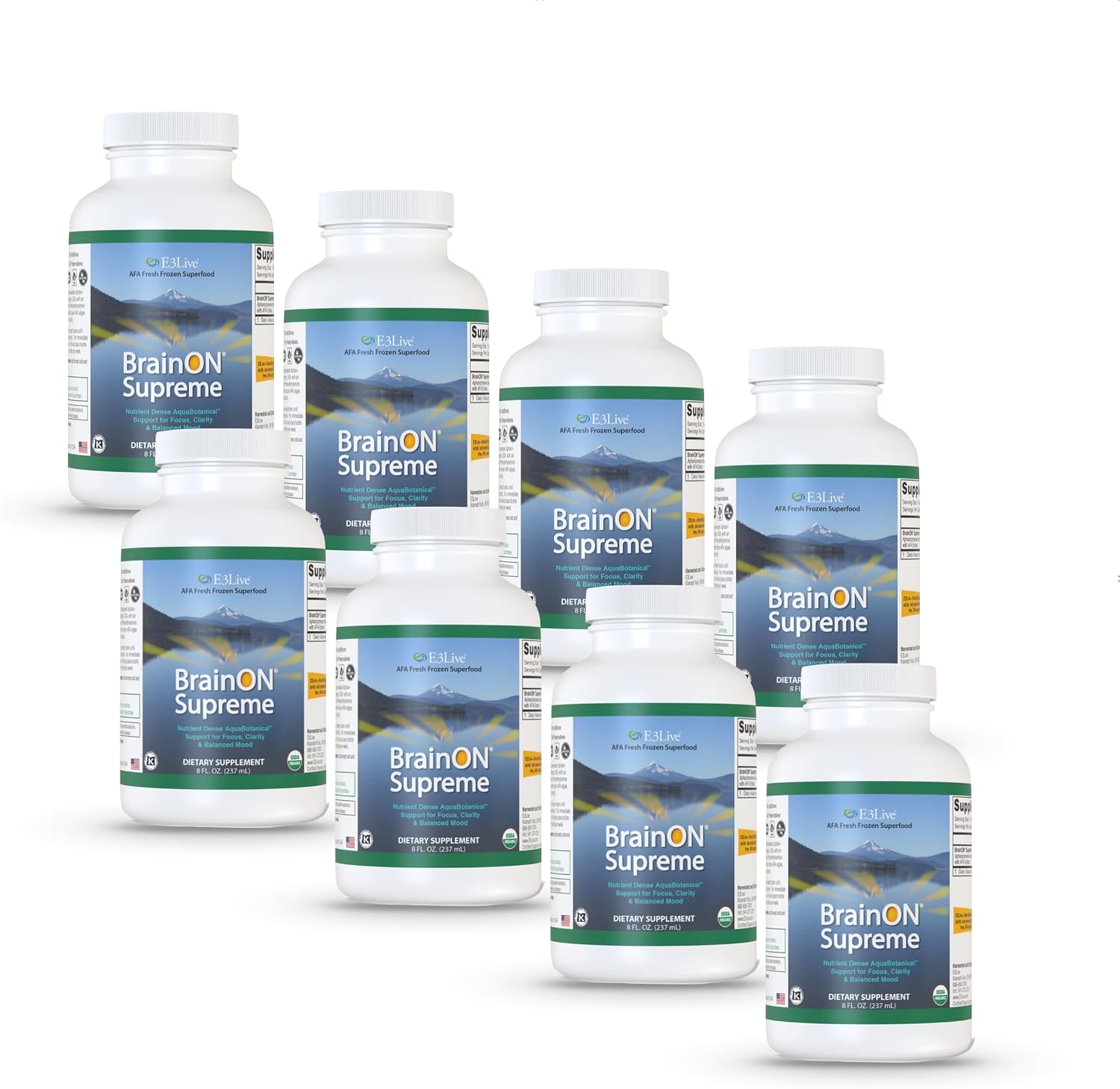 BrainON Supreme - Suplemento Cerebral Premium, 8 unidades de 237 ml
