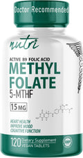 Nutri 5-MTHF L-Metilfolato 15mg, 120 comprimidos veganos