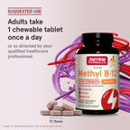 Jarrow Formulas Ultra Strength Methyl B-12 2500 mcg - 100 Comprimidos Masticables Sabor Tropical