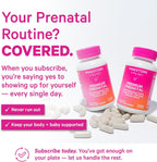 Pink Stork Premium Prenatal - Vitaminas Prenatales con Folato Metilado, DHA de Algas y Hierro