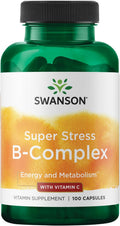 Swanson Super Stress B-Complex con Vitamina C (100 Cápsulas)