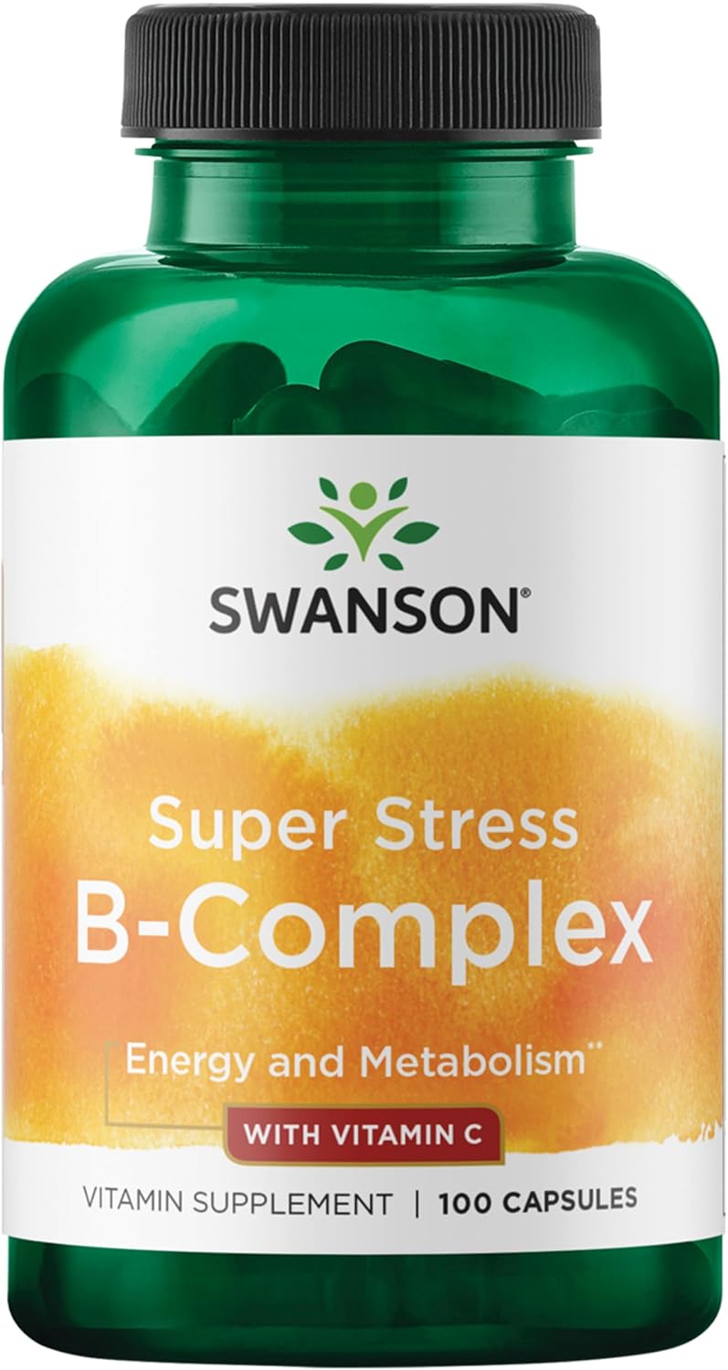 Swanson Super Stress B-Complex con Vitamina C (100 Cápsulas)