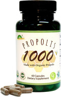 GREENBOW Propóleo 1000mg – Extracto Orgánico 2:1, 60 Cápsulas Veganas