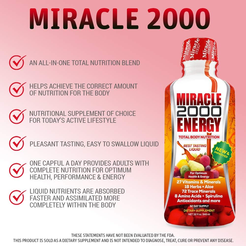 Century Systems Miracle 2000 - Complete Liquid Multivitamin with Minerals and Amino Acids