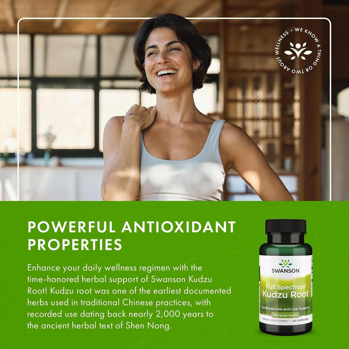 Swanson Full Spectrum Raíz de Kudzu - 60 Cápsulas, 500 mg – Image 6