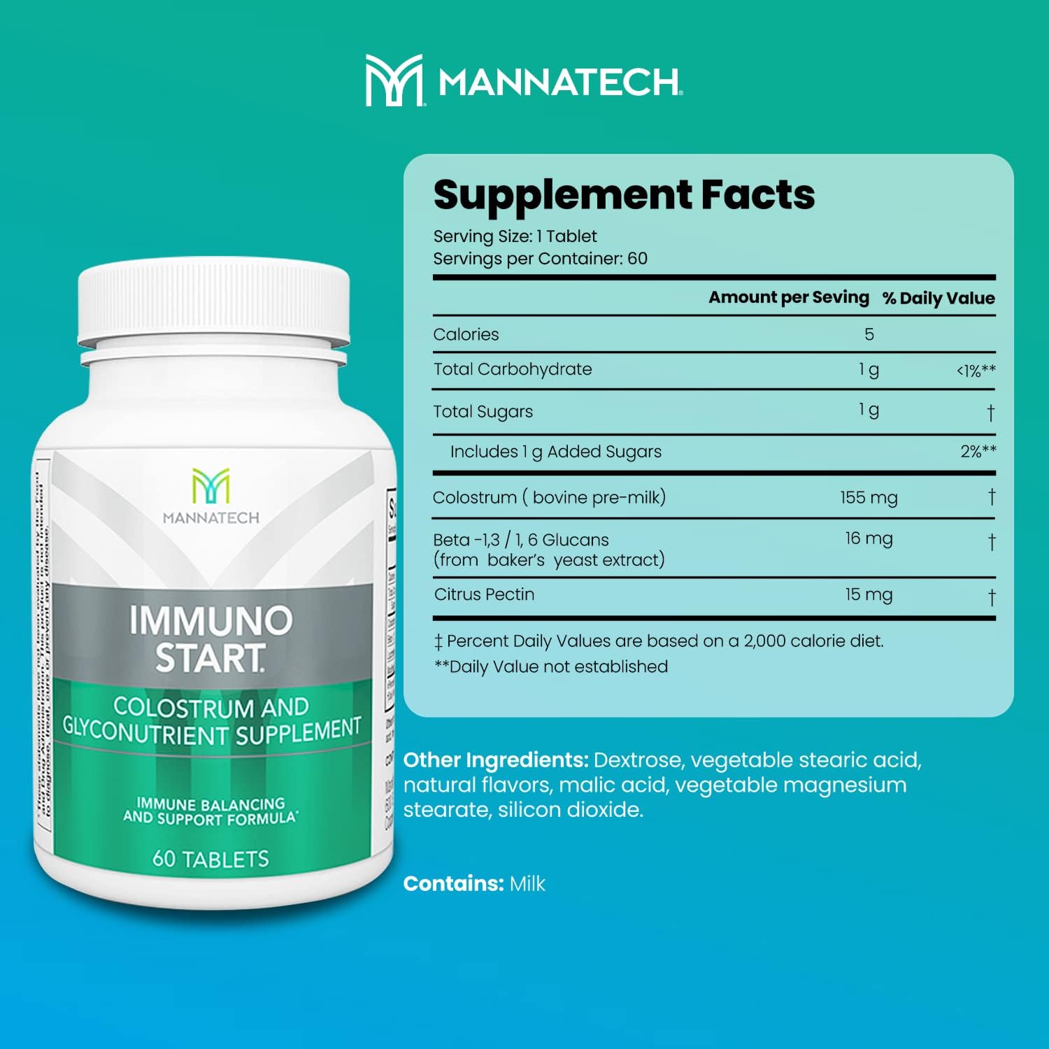 Mannatech ImmunoSTART Complemento Alimenticio 60 Comprimidos
