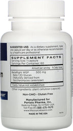 Life Source Basics Activador del Sistema Inmunitario – Beta 1,3/1,6 Glucano 500 mg – 60 Cápsulas