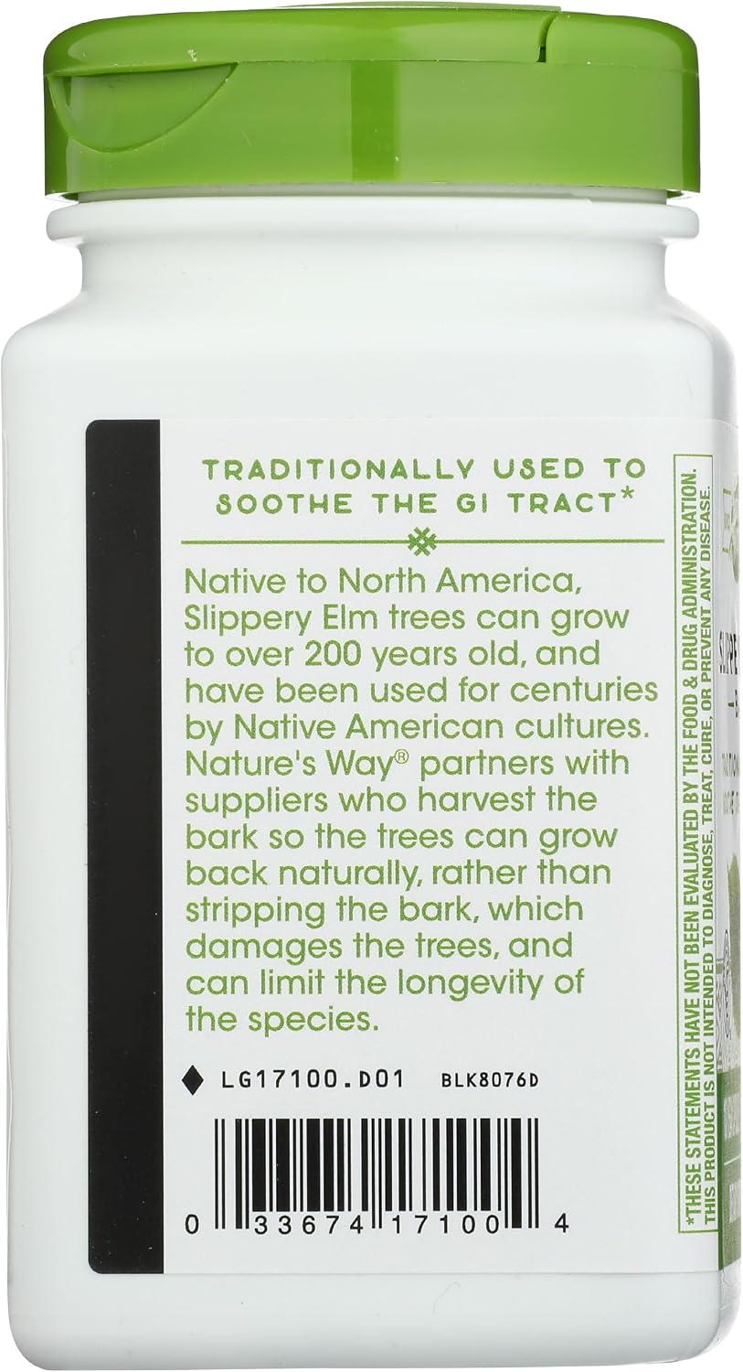 Nature's Way Slippery Elm Bark, 100 Capsules