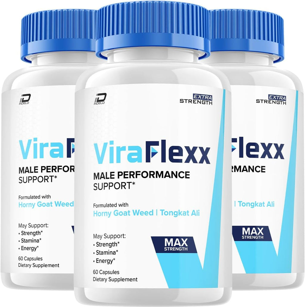 (3 Pack) ViraFlexx Cápsulas - Complemento Alimenticio para Hombres, 180 Cápsulas