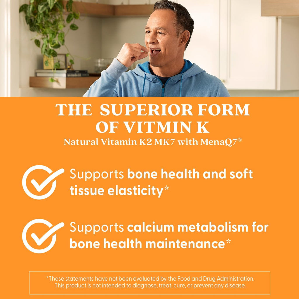 Doctor's Best Vitamina K2 MK7 con MenaQ7 - 45 mcg, 180 Cápsulas Veganas