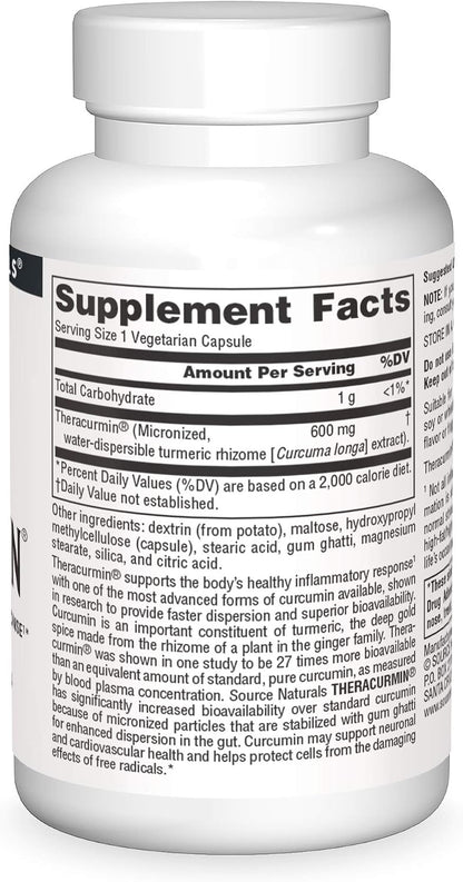Source Naturals Theracurmin, 600 mg - 30 Cápsulas Vegetarianas – Image 3