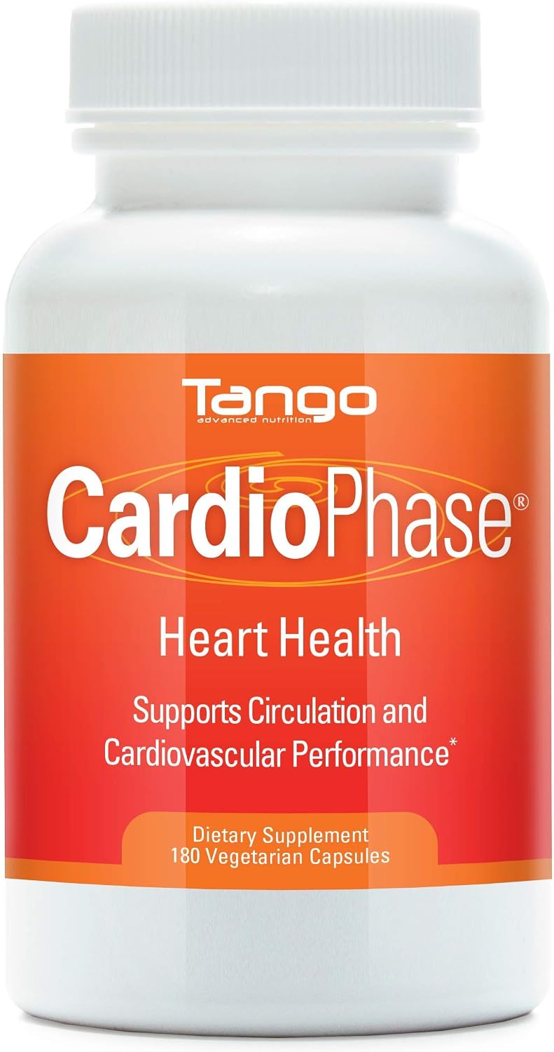CardioPhase Suplemento Natural de Apoyo Cardíaco para una Circulación Saludable y Rendimiento Cardiovascular (180 Cápsulas Vegetarianas)