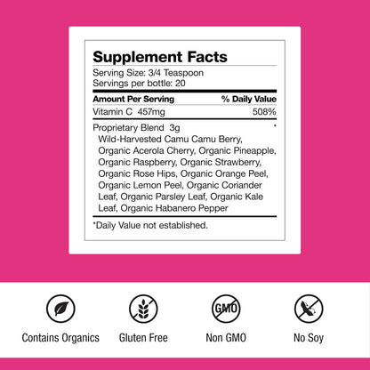 Dr. Schulze's Super-C Plus - Complejo de Vitamina C con Superalimentos - 2 oz (20 porciones) – Image 2